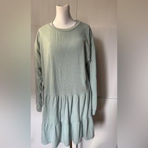 Wild Fable Tiered Sweatshirt BabyDoll Dress Size Large